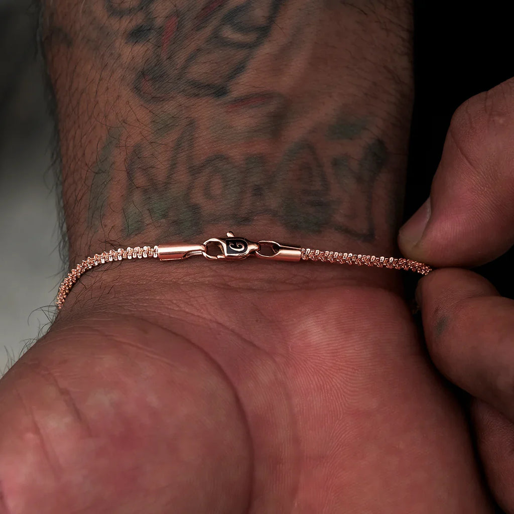 Popcorn Bracelet in Rose Gold- 2mm