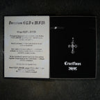 GLD X Bloody Osiris Large Cross Pendant in White Gold Vermeil