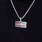 Iced 2025 NFC Champions Official NFL Pendant in White Gold