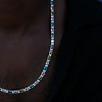 Multicolor Mixed Oval Cut Tennis Royal Stones Chain- 5mm