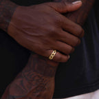 Cuban Band Ring in Yellow Gold