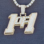 Men's Moissanite 1of1 Pendant in Yellow Gold Vermeil