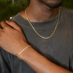 Canary Micro Tennis Chain in Yellow Gold