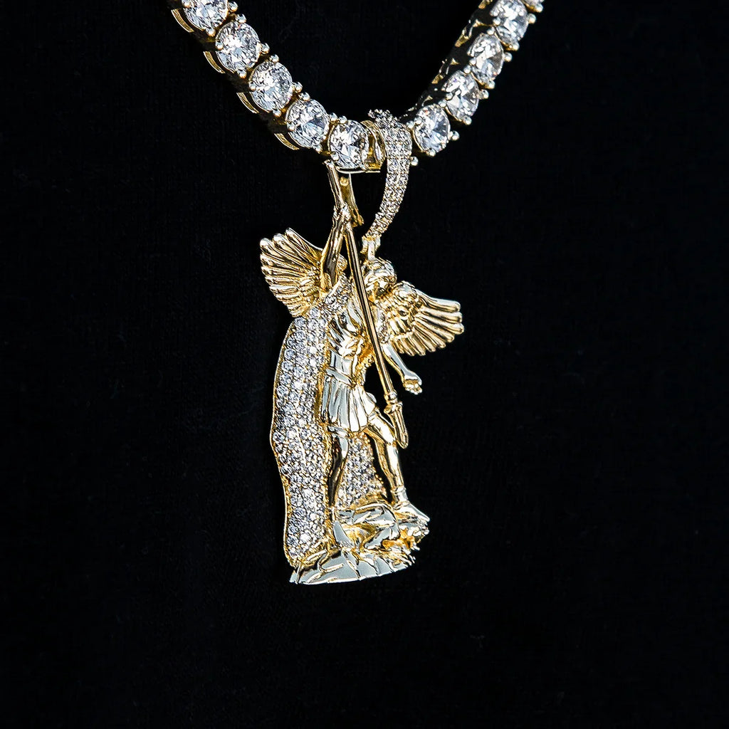 Saint Michael Pendant - Yellow Gold