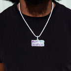 Iced 2025 NFC Champions Official NFL Pendant in White Gold