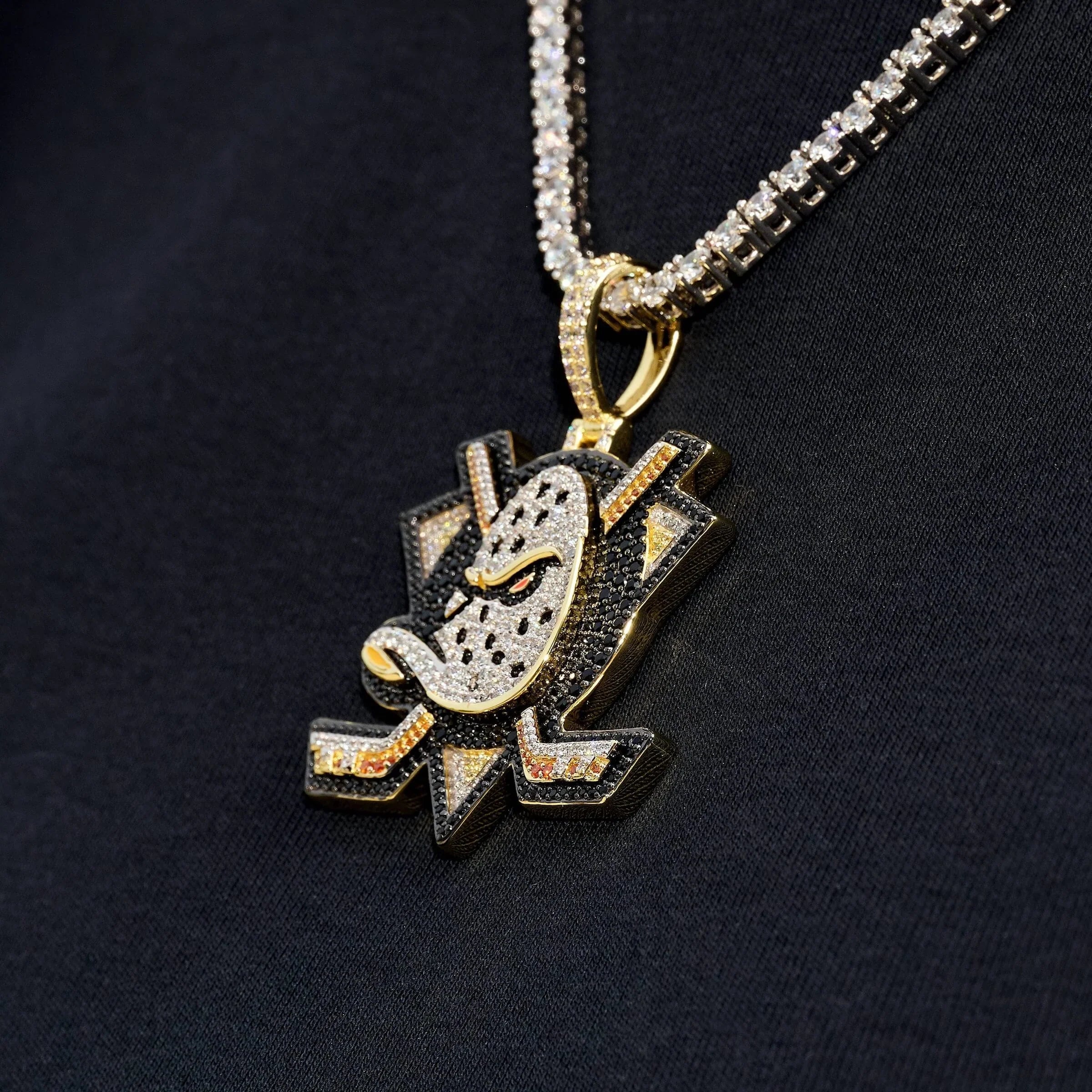 Anaheim Ducks Official NHL Logo Pendant in Yellow Gold