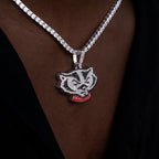 Wisconsin Bucky Badger Official NCAA Mascot Pendant