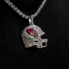 2025 Arizona Cardinals Team Helmet Pendant - White Gold