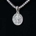 Dallas Mavericks Official NBA Micro Logo Pendant in White Gold
