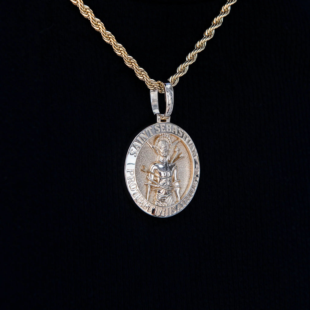 Athletes Guardian Pendant in Yellow Gold