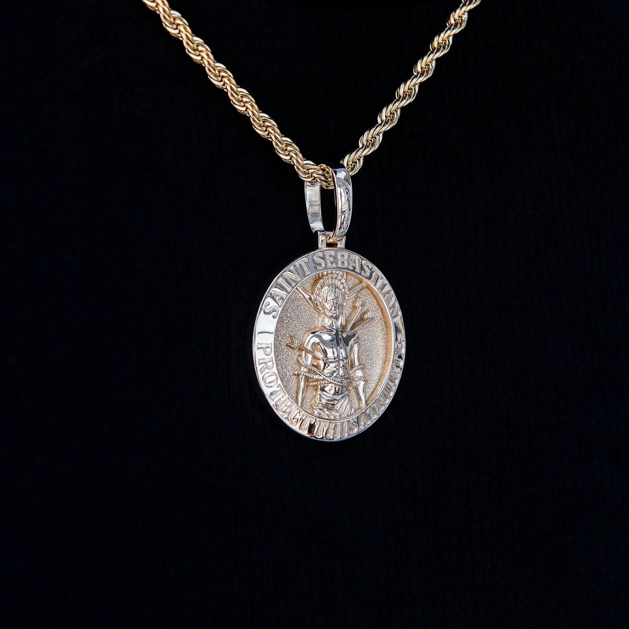 Athletes Guardian Pendant in Yellow Gold