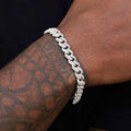 Diamond Cuban Bracelet in White Gold - 8.5mm