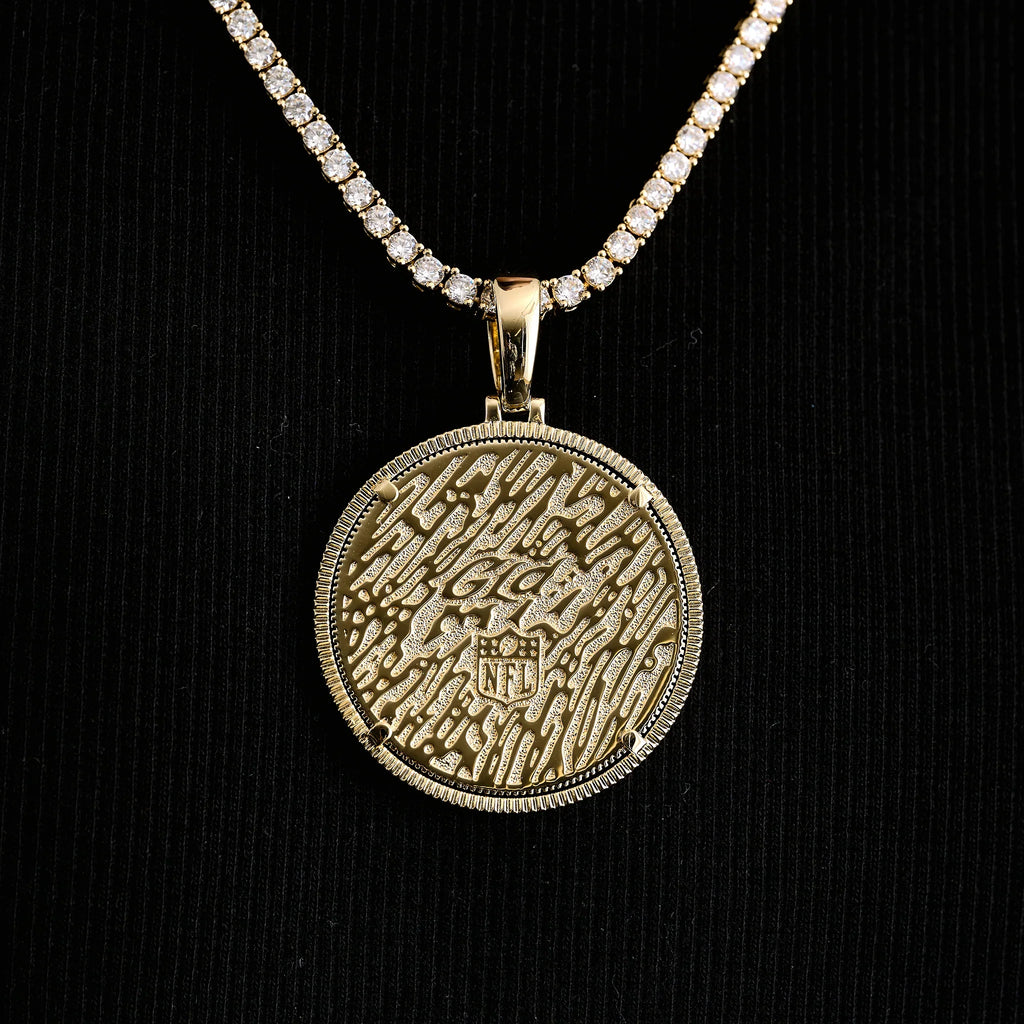 LA Rams Official NFL Coin Pendant in Yellow Gold