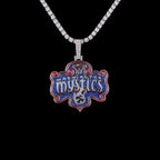 Washington Mystics Official WNBA Logo Pendant in White Gold