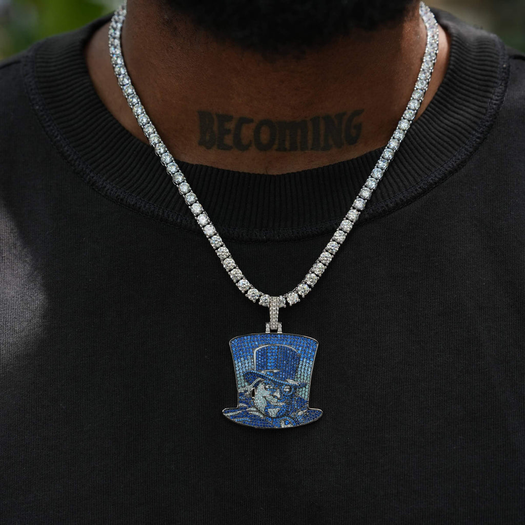 Penguin Top Hat Official DC Comics Pendant in White Gold