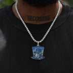 Penguin Top Hat Official DC Comics Pendant in White Gold