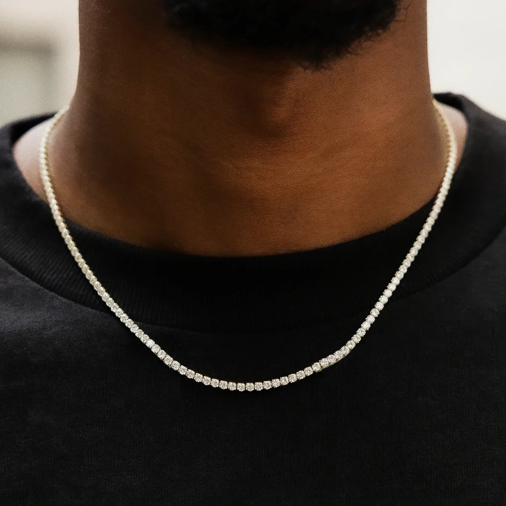 Micro Tennis Chain in Yellow Gold
