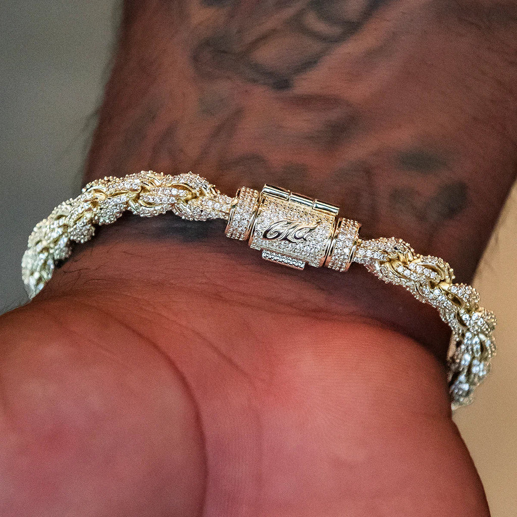Diamond Rope Chain + Bracelet Bundle in Yellow Gold- 7mm