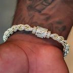 Diamond Rope Chain + Bracelet Bundle in Yellow Gold- 7mm