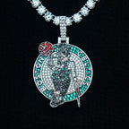 Boston Celtics Official NBA Primary Logo Pendant - White Gold