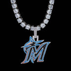 Miami Marlins Official MLB Logo Pendant