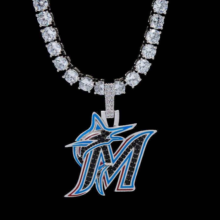 Miami Marlins Official MLB Logo Pendant