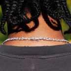 Diamond Mixed Stone Lariat in White Gold