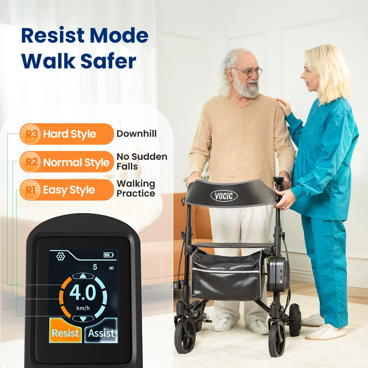 Z73 Electric Outdoor Foldable Rolling Walker