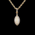 Football Clip On Pendant in Yellow Gold