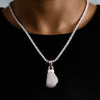 Boxing Glove (Right) Pendant in White Gold