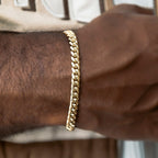 Miami Cuban Bracelet in Yellow Gold- 6mm