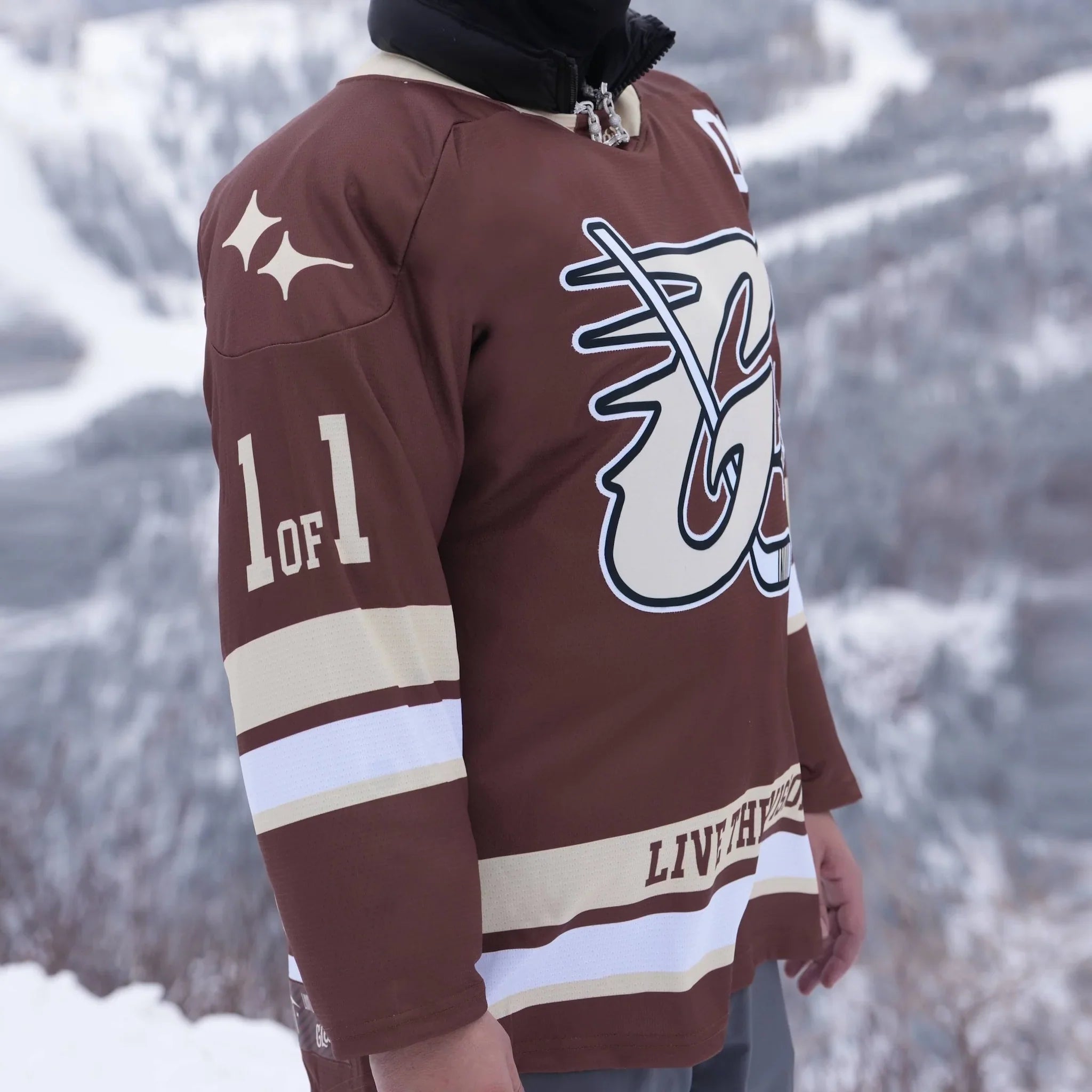 GLD Brown and Cream Hockey Jersey