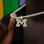 University of Michigan Wolverines Official NCAA Micro Logo Pendant in Yellow Gold