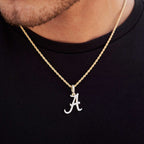 Alabama Crimson Tide Official NCAA Micro Logo Pendant - Yellow Gold