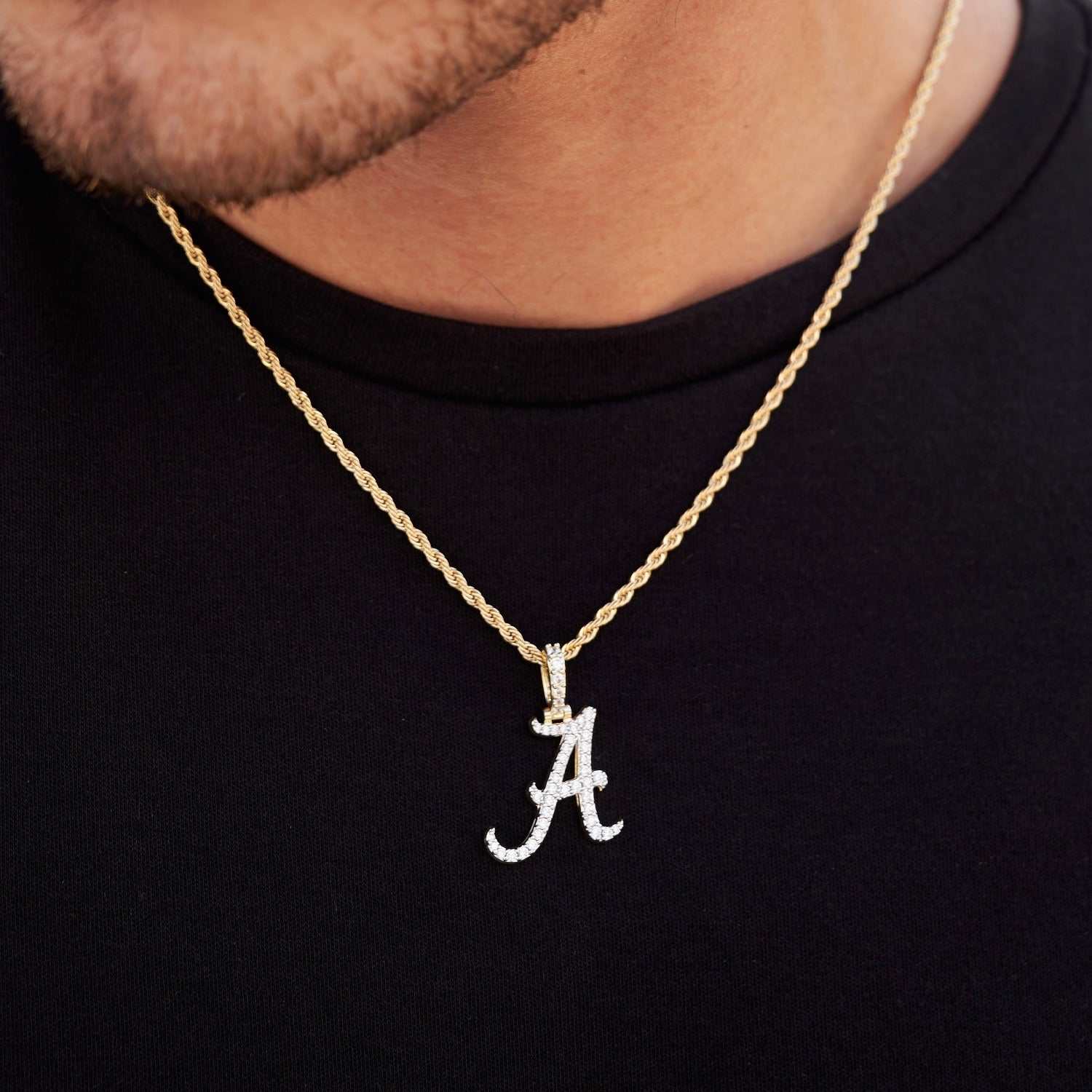 Alabama Crimson Tide Official NCAA Micro Logo Pendant - Yellow Gold
