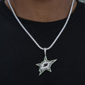 Dallas Stars Official NHL Logo Pendant in White Gold