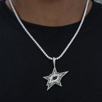 Dallas Stars Official NHL Logo Pendant in White Gold