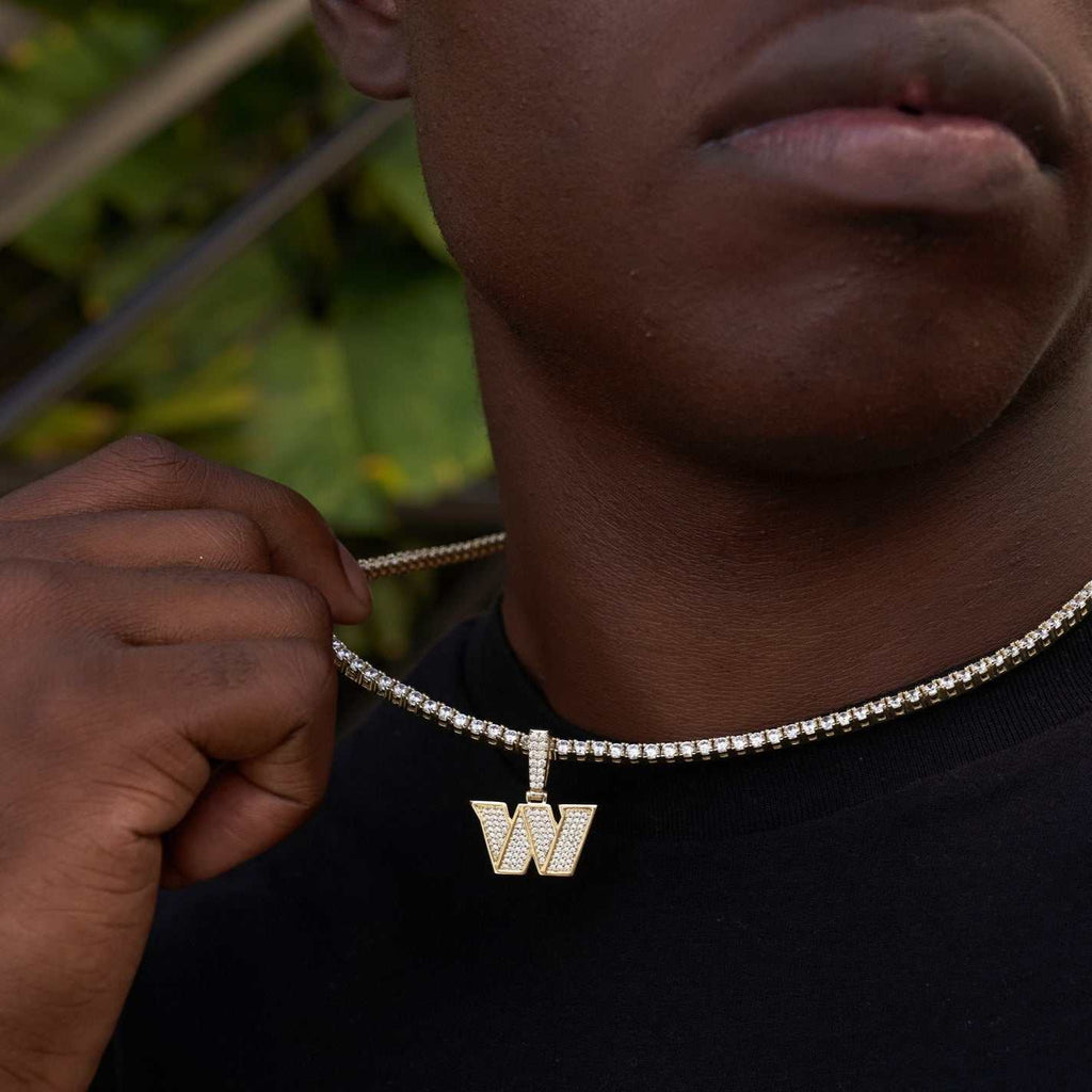 Washington Commanders Official NFL Micro Logo Pendant- Yellow Gold