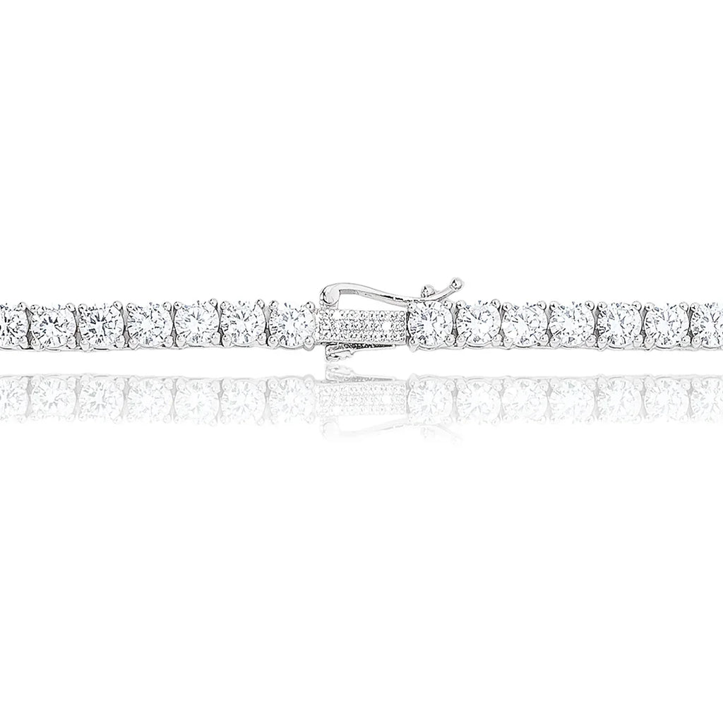 Diamond Tennis Chain in White Gold- 5mm
