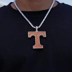 Large Tennessee Volunteers Logo Pendant in White Gold