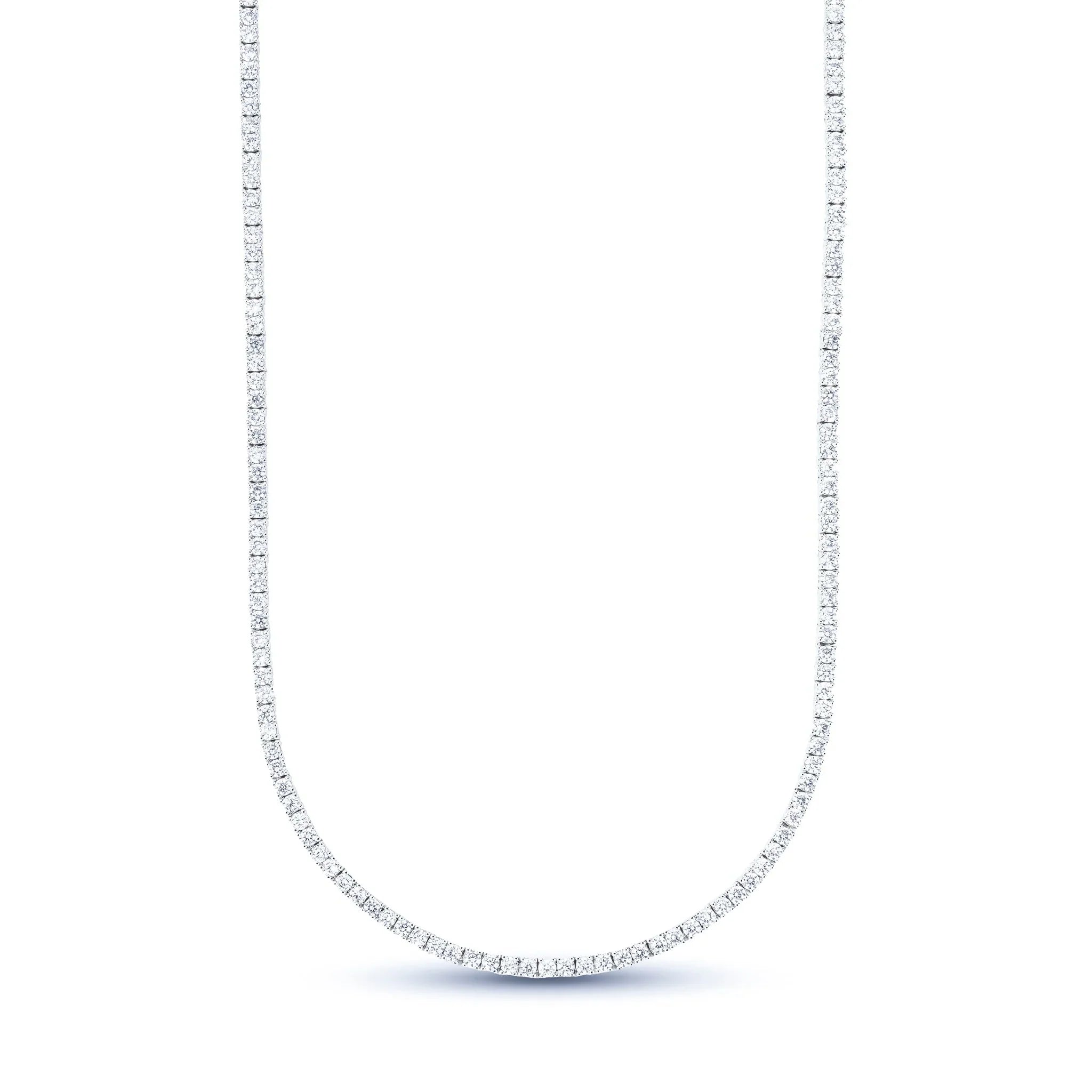 Moissanite Diamond Tennis Chain in Sterling Silver - 2mm