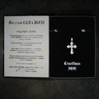 GLD X Bloody Osiris Iced Moissanite Large Cross Pendant in White Gold Vermeil
