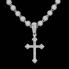 Iced Celtic Cross in White Gold