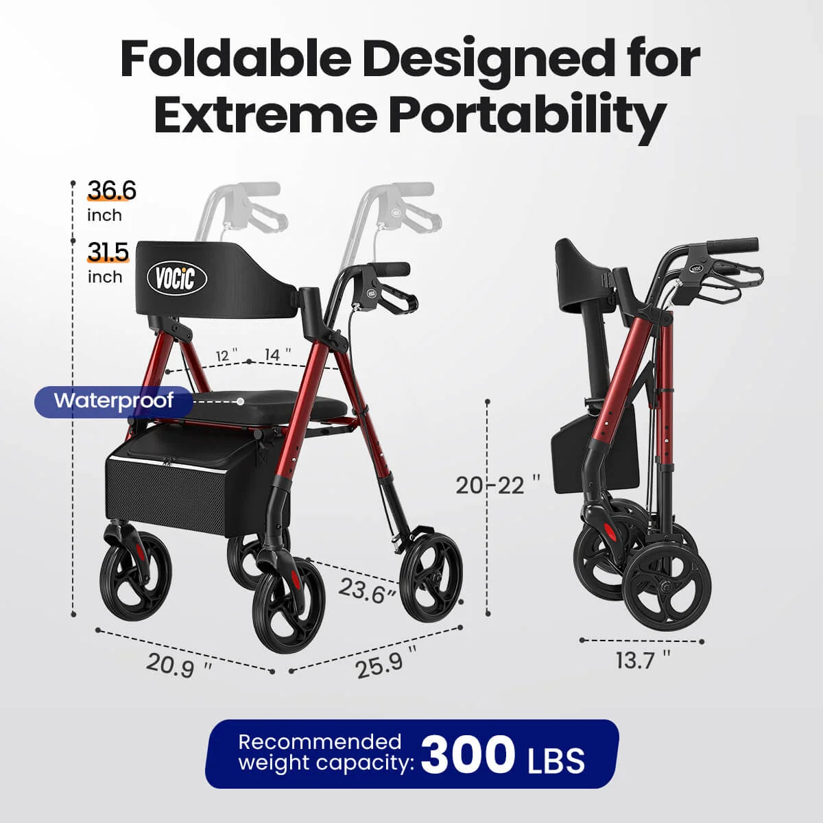 Z21 Lightweight Rollator Walker