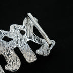 GLD X Bloody Osiris Moissanite MFM Belt Buckle Pendant in White Gold