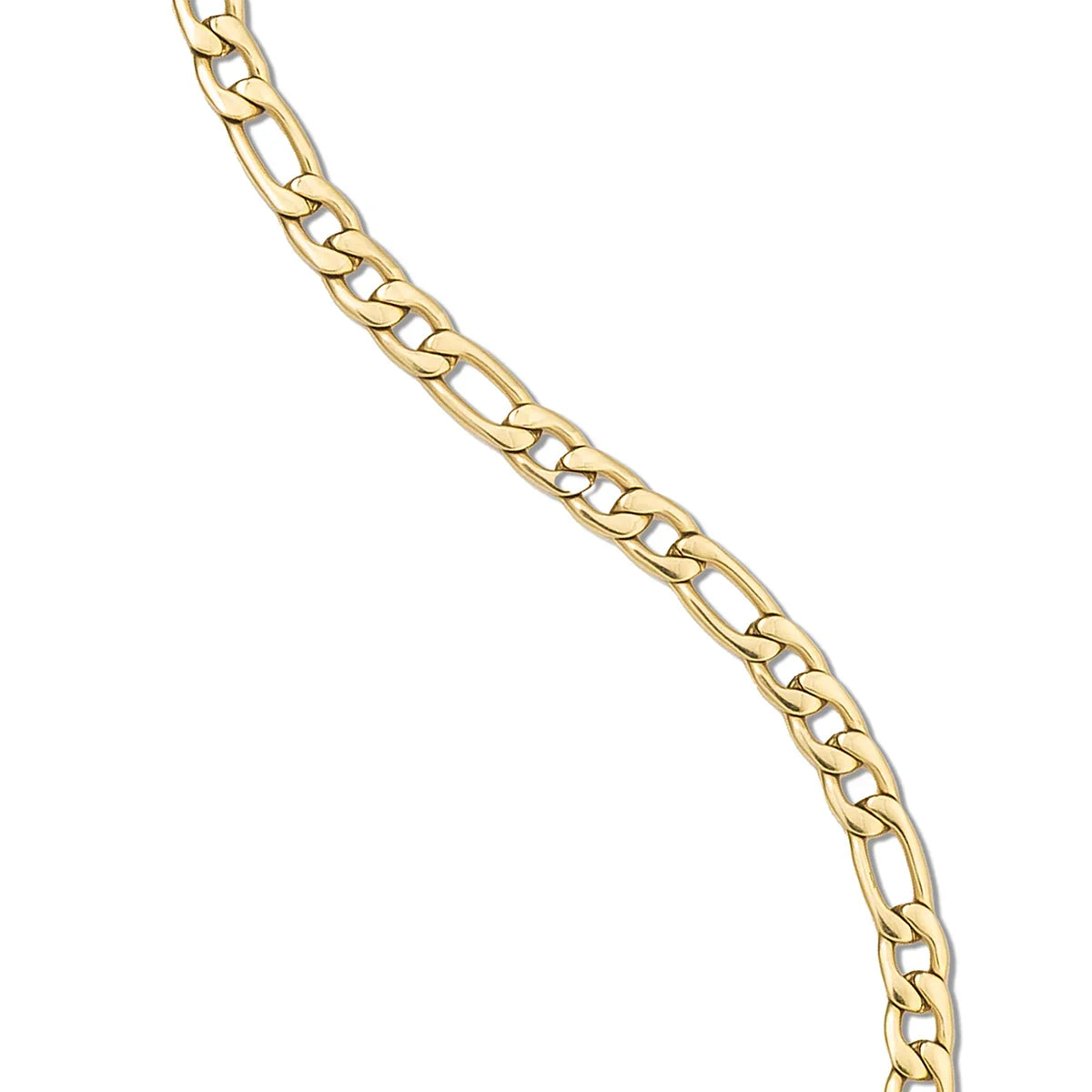 Figaro Chain in Yellow Gold - 4mm
