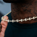 Diamond Ankh Cross Chain in Yellow Gold