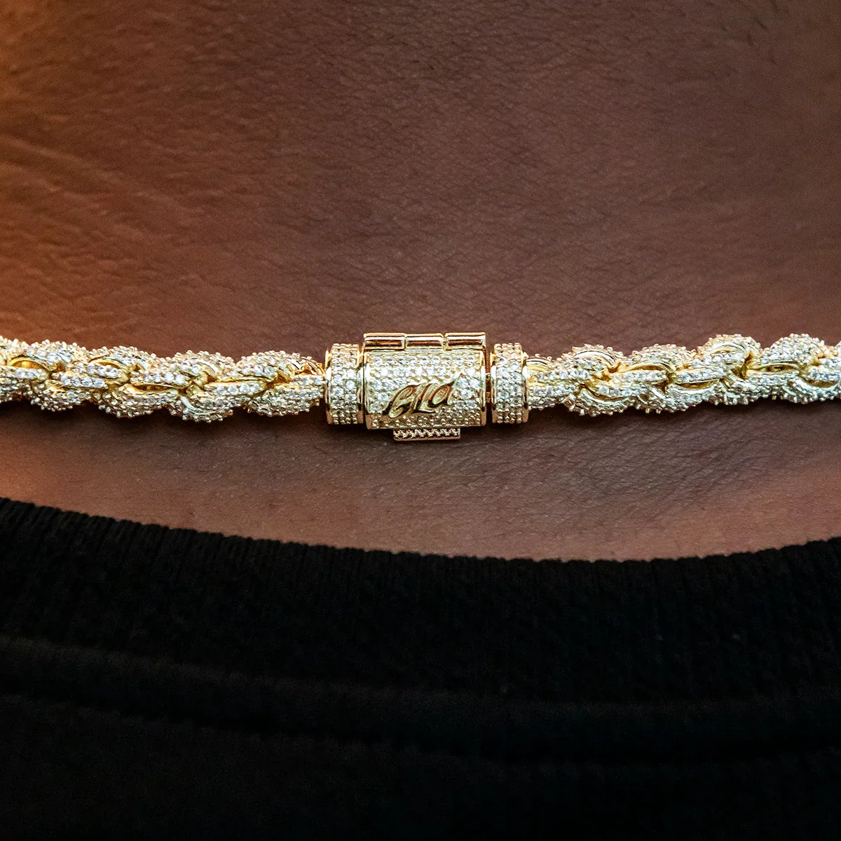 Diamond Rope Chain + Bracelet Bundle in Yellow Gold- 7mm