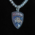 Florida Panthers Official NHL Logo Pendant - White Gold