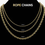 Rope Chain in White Gold - 4mm